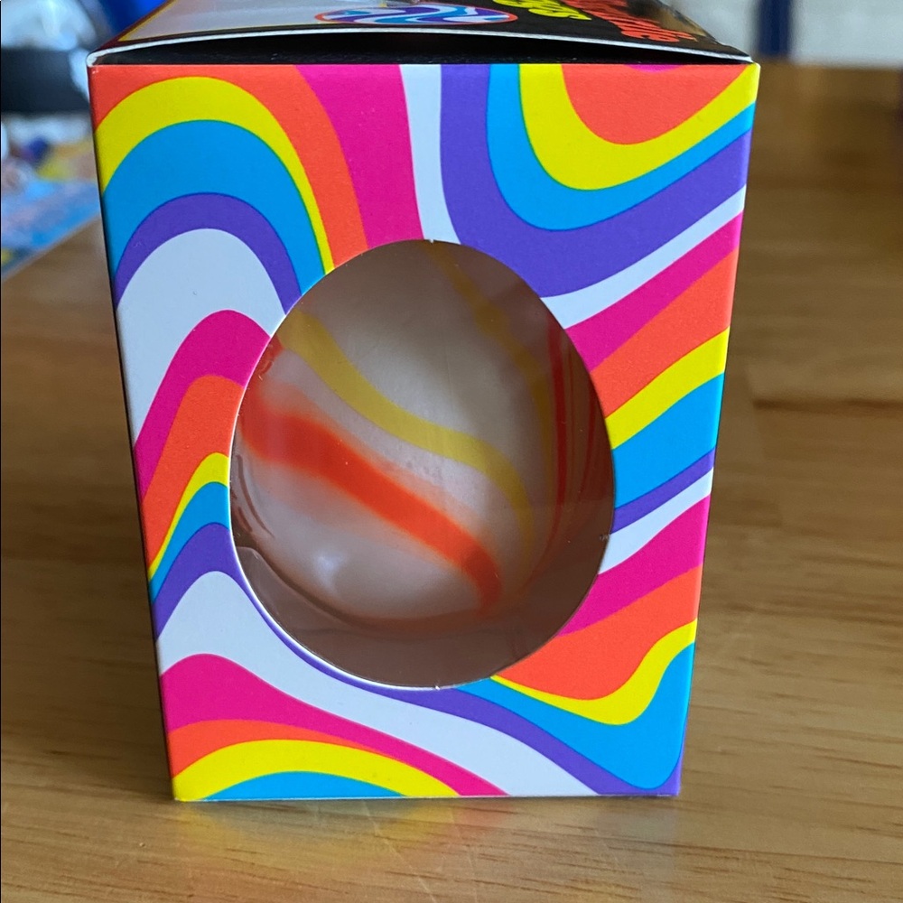 Nee Doh Swirlie Eggs Squeeze Toy - Orange & Yellow - Picture 2 of 3